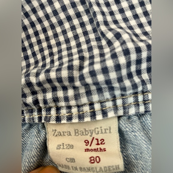 Zara Blue Denim Skirtall 9-12 Months - Picture 3 of 3
